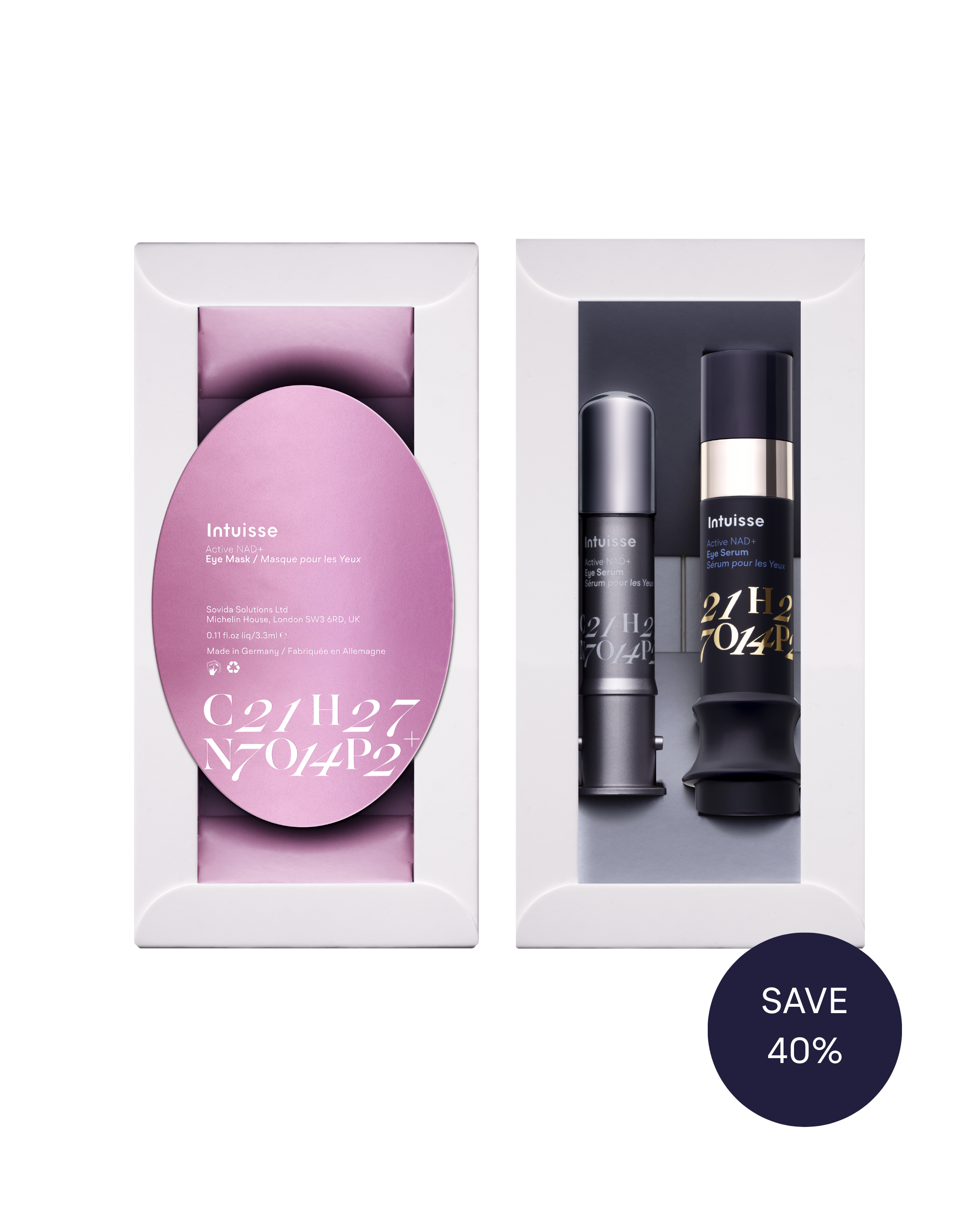 Eye Love You Kit – NAD+ Eye Serum & Collagen Mask – Intuisse