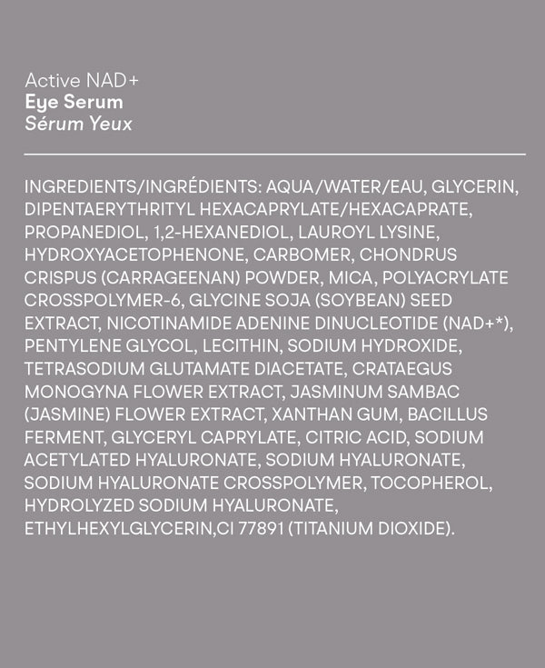 Intuisse Active NAD+ Eye Serum full ingredient list