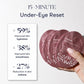 Intuisse Active NAD+ Collagen Eye Masks showing 15-minute results including improved hydration, smoothness and reduced redness.