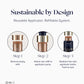 Intuisse Active NAD+ Peptide Essential Cream how to use reusable applicator and refill system in three steps.