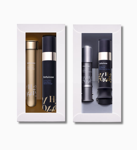 Intuisse Bestseller kit: Active NAD+ Face Serum and Active NAD+ Eye Serum in packaging