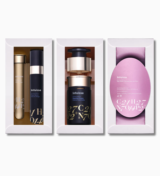 Intuisse Starter Kit: Active NAD+ Face Serum, Peptide Essential Cream and a Collagen Eye Mask for 20% off